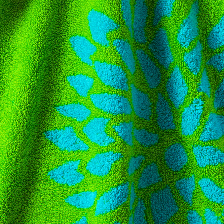 Handtuch, Badetuch, blau, Muster, grün, türkis, Strandtuch